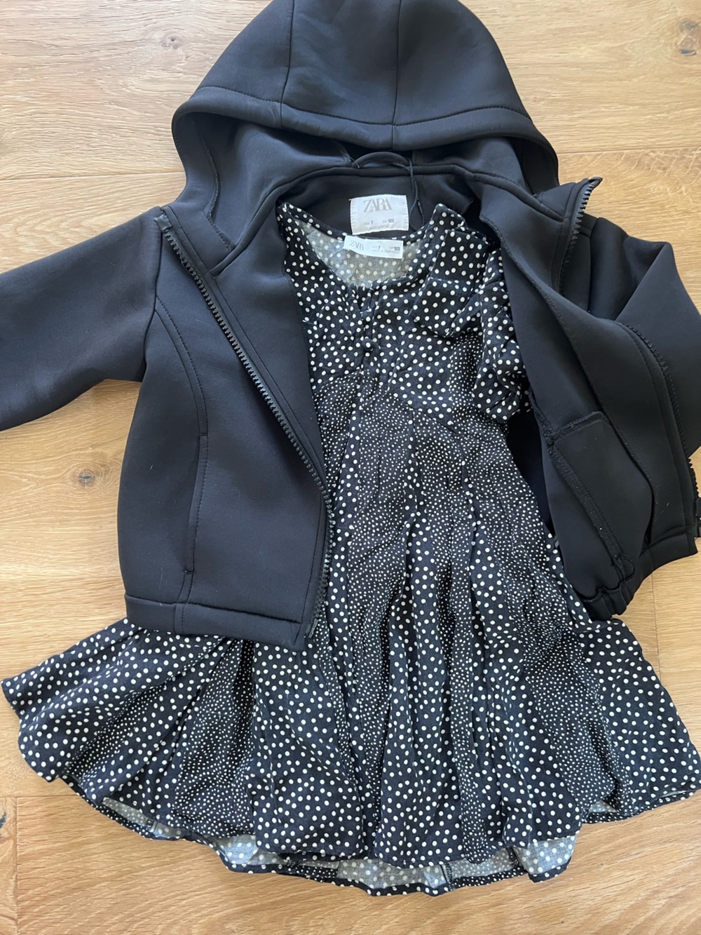 ZARA Kids Black Jacket, Dress and Skirt, Size 7-8